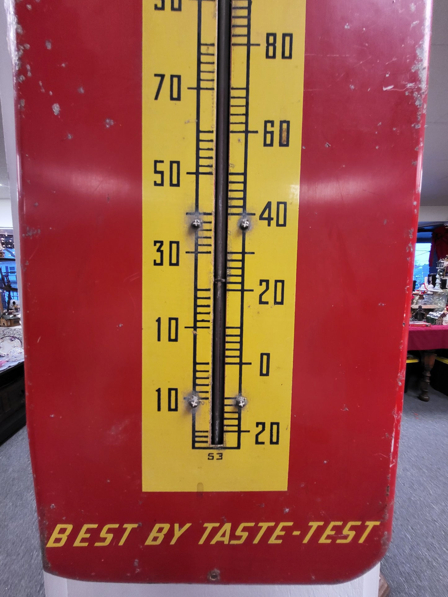 Vintage Royal Crown Cola Thermometer Advertising Sign - Works
