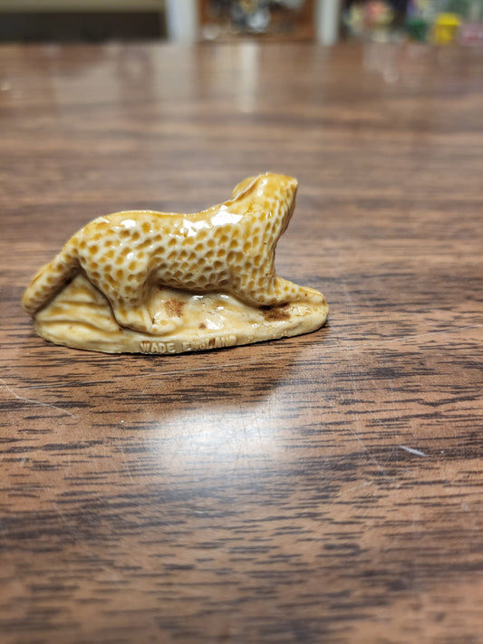 Wade Whimsie Leopard , Wade England Caramel Brown Porcelain Figurine