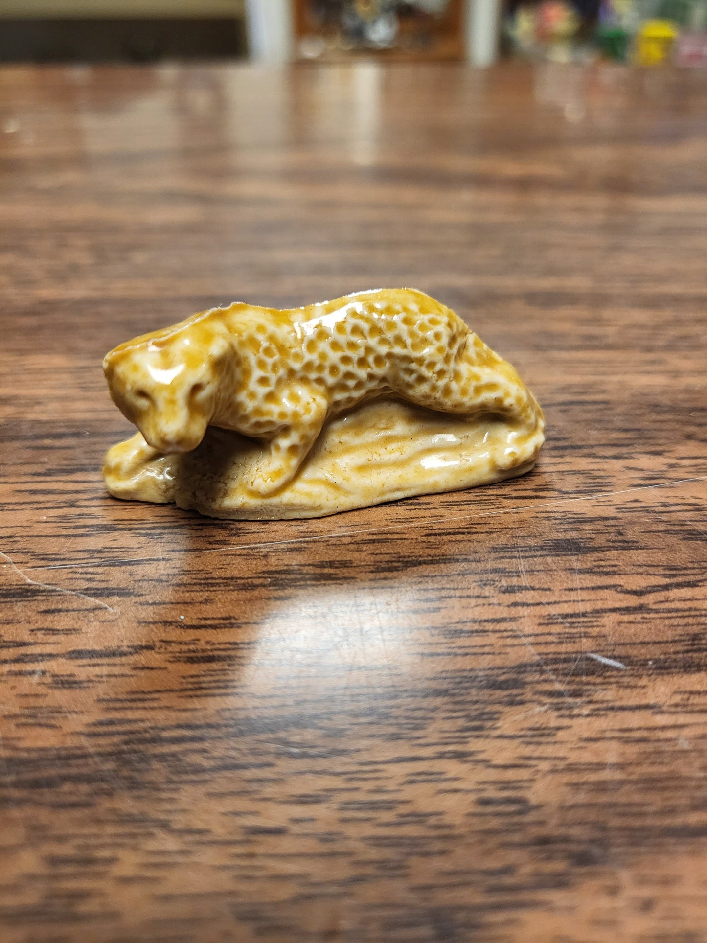 Wade Whimsie Leopard , Wade England Caramel Brown Porcelain Figurine