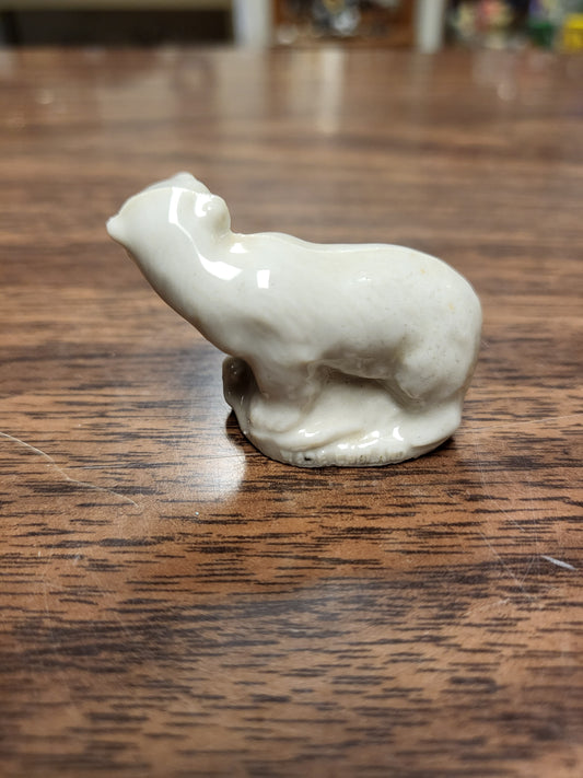 Wade Whimsie Polar Bear, Wade England White Porcelain Figurine