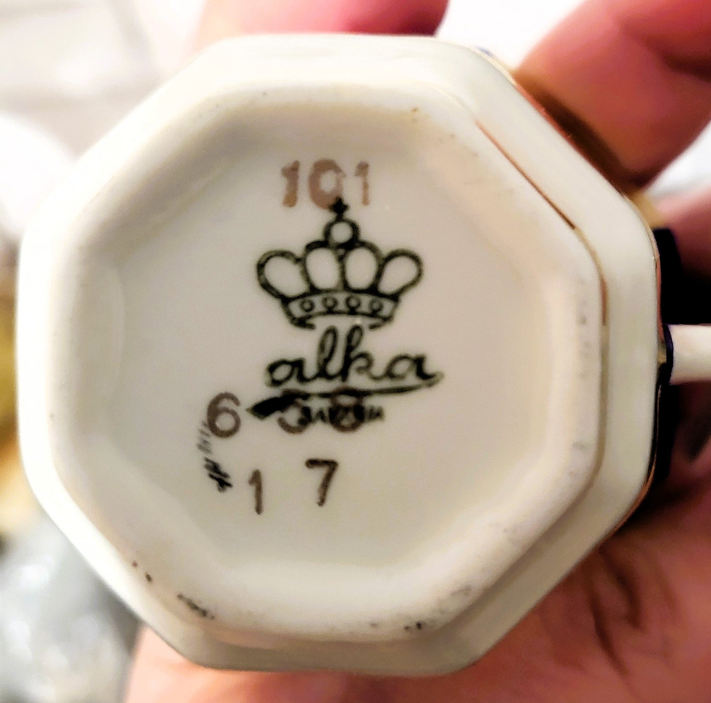 Vintage Colbalt & Gold Bavarian Demitasse Tea Cup and Saucer Set - 1950s