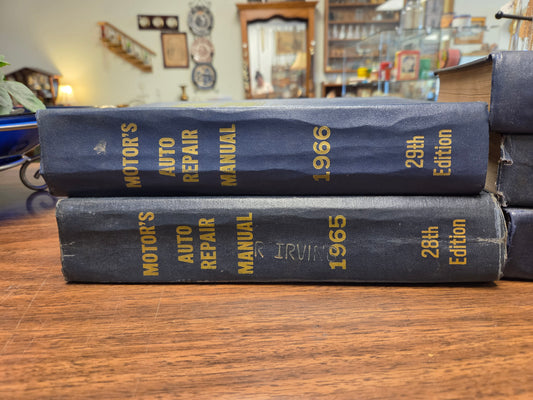 Vintage Motor's Auto Repair Manuals - 8 Books 1935-1982 Mechanics Reference Hard Cover