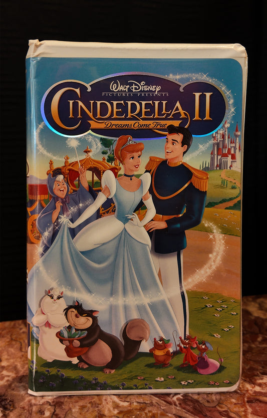 Disney Cinderella I & II VHS Lot Masterpiece Collection Dreams Come True Clamshell