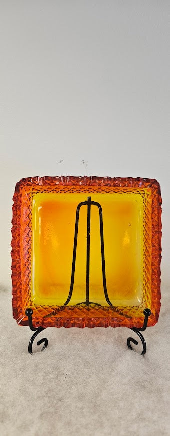 Vintage Amberina Ashtray