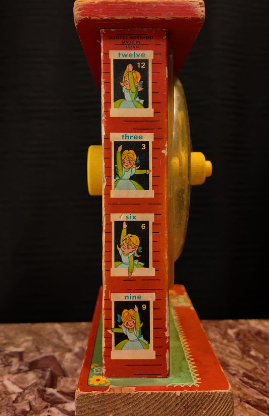 Vintage 1968 Fisher-Price Clock #998 - MUSIC BOX WORKS