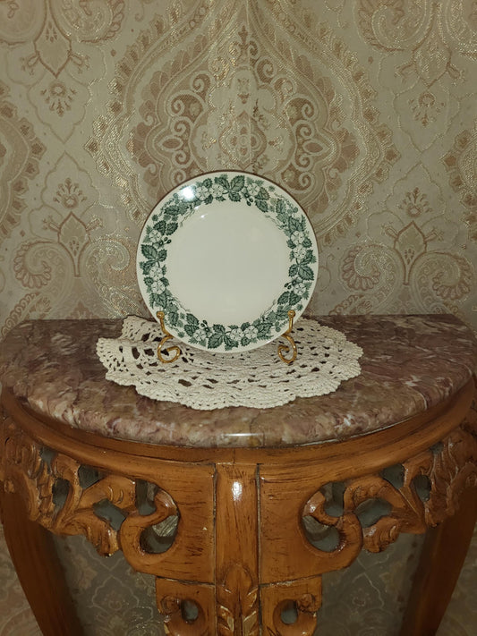 Royal China Underglaze "Old English Green" Bread Plate 6.25"