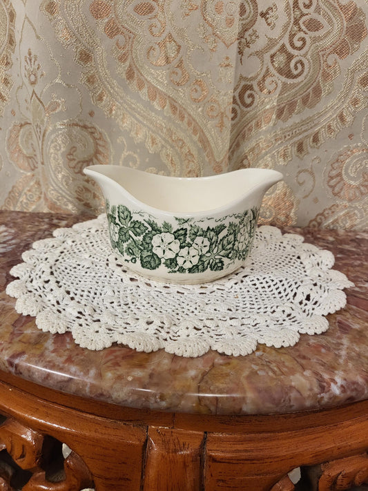 Royal China Underglaze "Old English Green" Gravy Boat