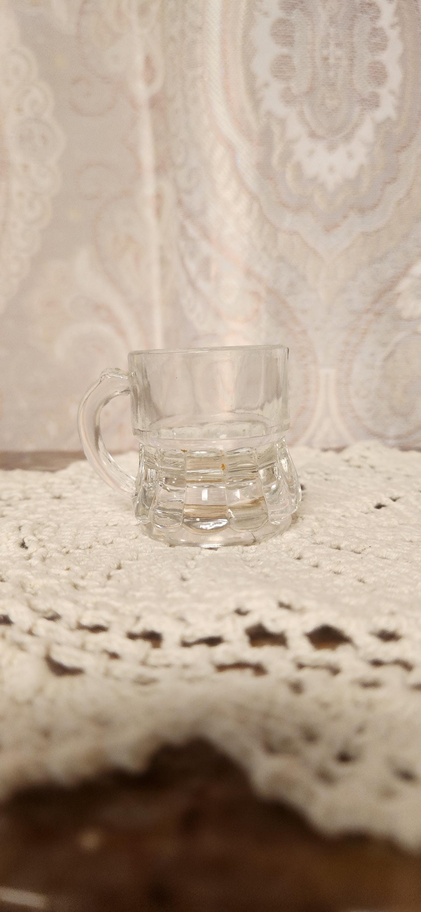 Vintage Federal Glass mini beer mug shot glass - Clear