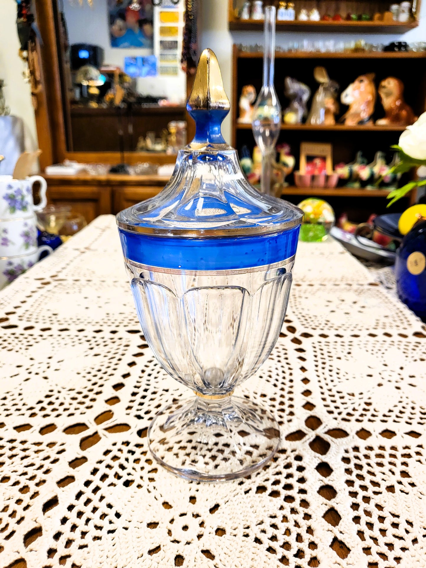 Heisey #465 Glass Lidded Candy Jar