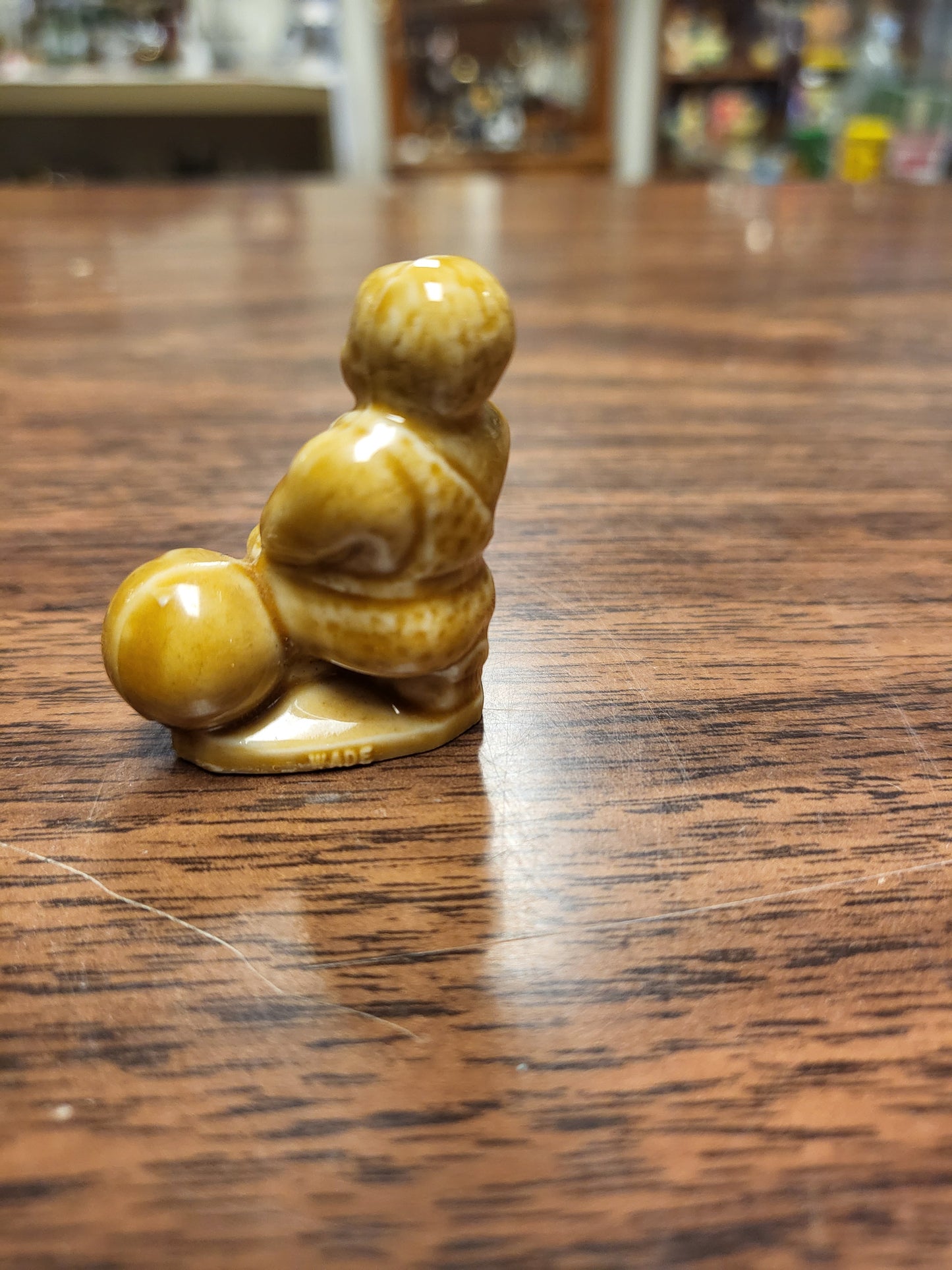 Wade Whimsie Strongman, Wade England Caramel Brown Weightlifter Porcelain Figurine