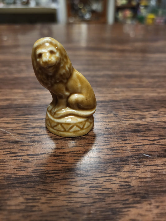 Wade Whimsie Circus Lion, Wade England Lion Caramel Brown Porcelain Figurine
