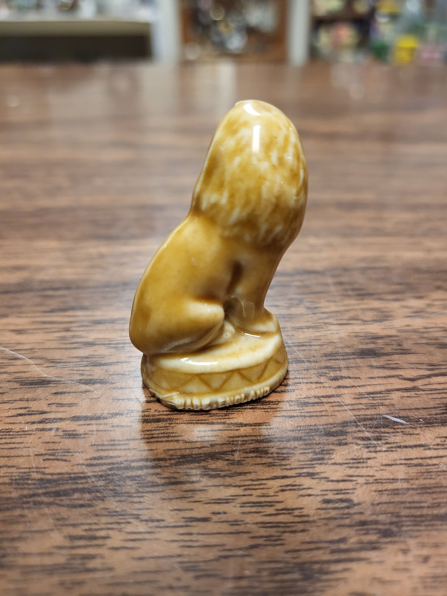 Wade Whimsie Circus Lion, Wade England Lion Caramel Brown Porcelain Figurine