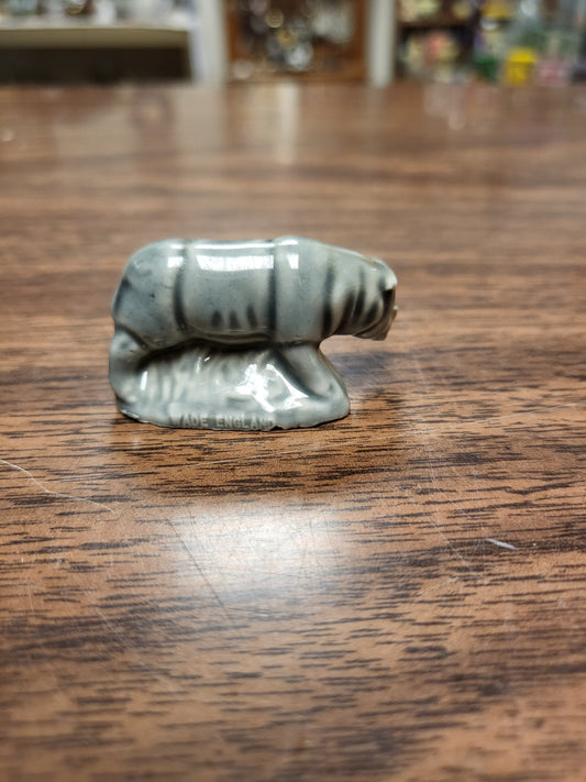 Wade Whimsie Rhinoceros, Wade Rhino Grey Porcelain Figurine