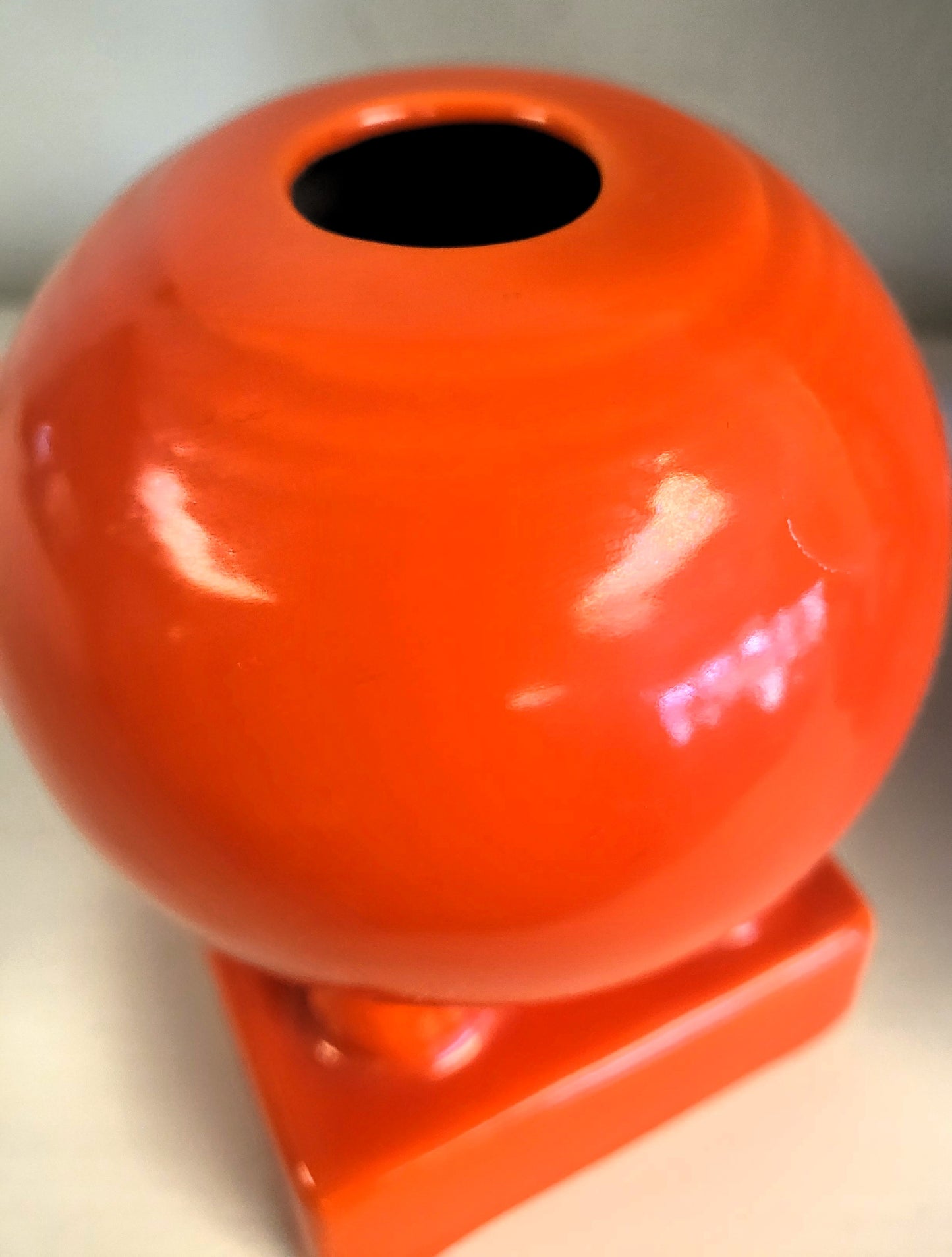 Vintage Fiesta Bulb Candle Holder Original Red Orange