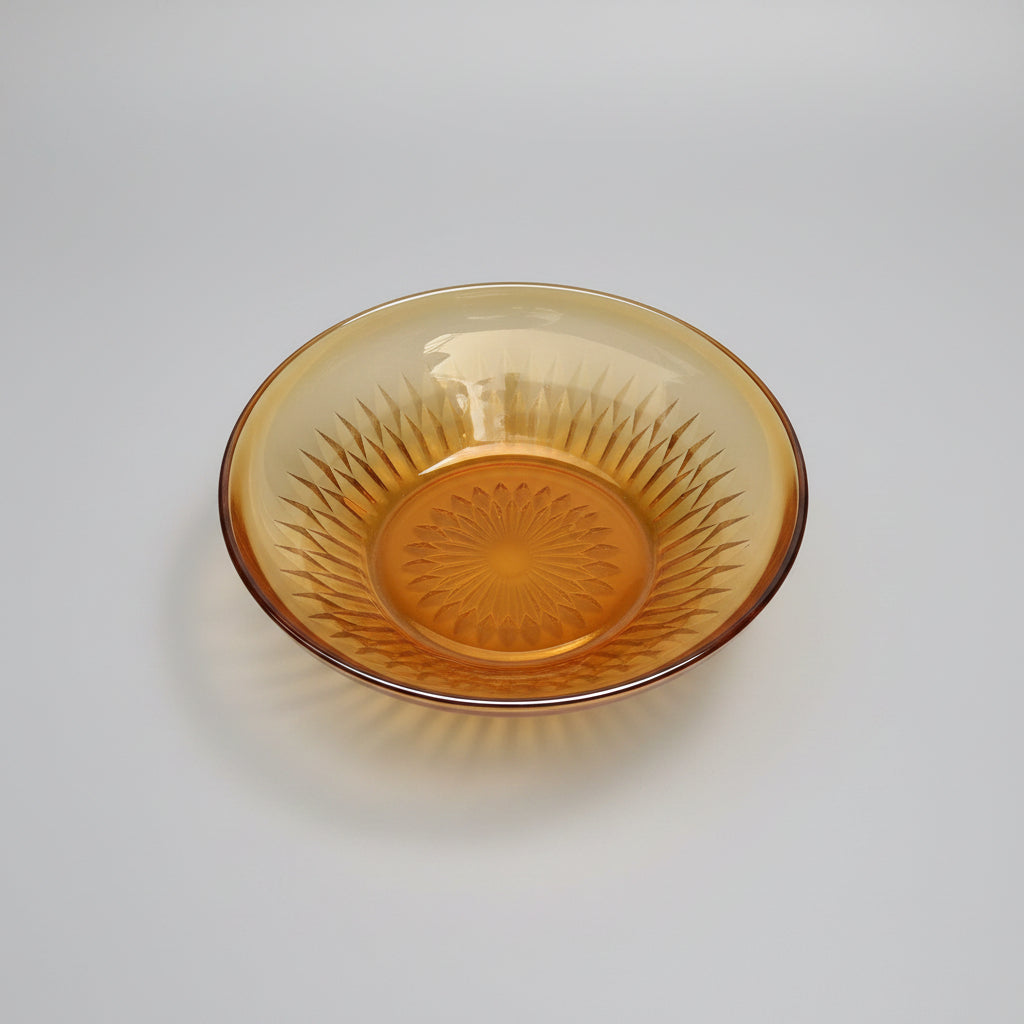 Vintage Jeannette Glass Marigold Carnival Glass Berry Bowl, Anniversary Pattern Iridescent Orange Dessert Bowl