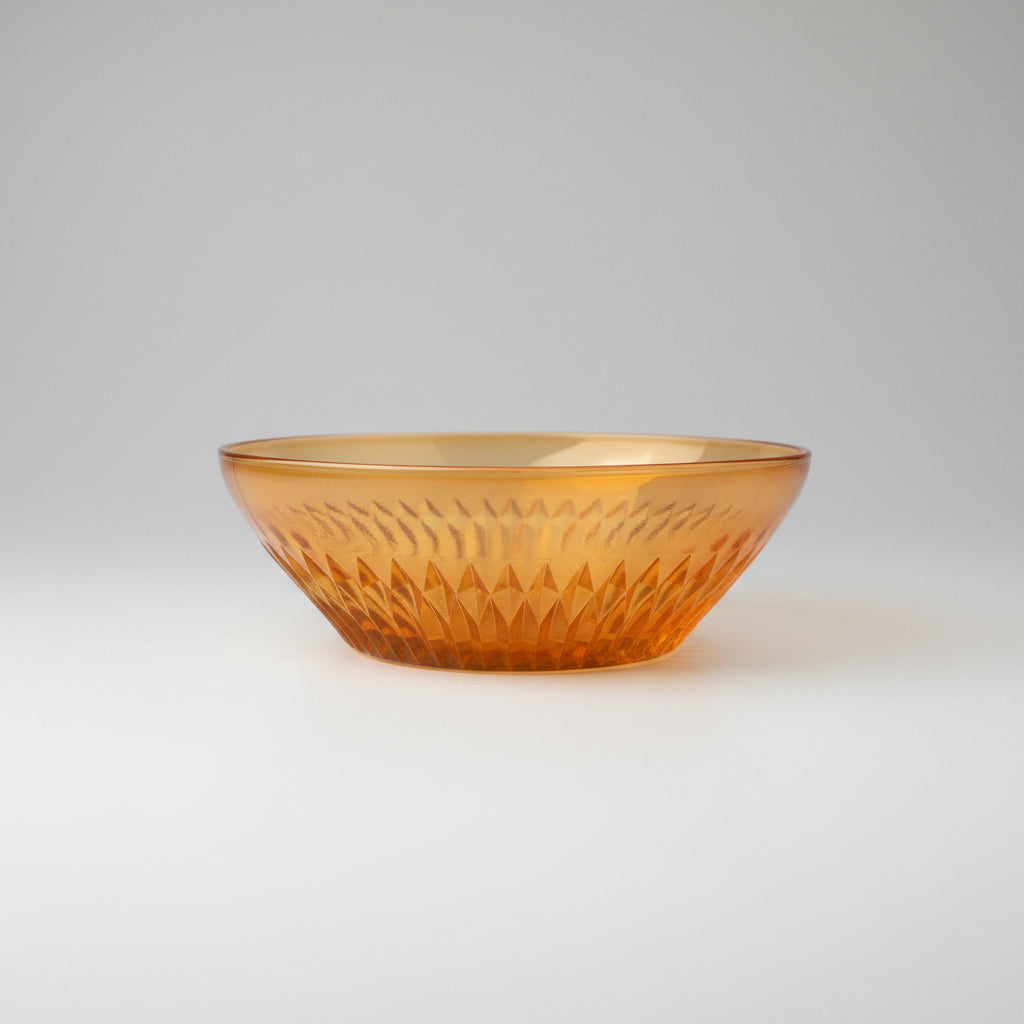 Vintage Jeannette Glass Marigold Carnival Glass Berry Bowl, Anniversary Pattern Iridescent Orange Dessert Bowl