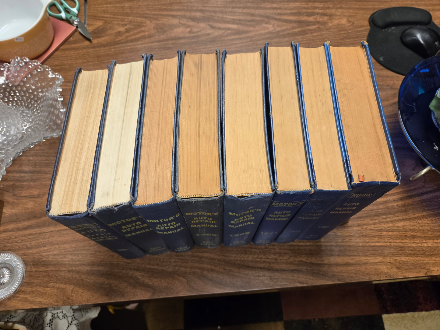 Vintage Motor's Auto Repair Manuals - 8 Books 1935-1982 Mechanics Reference Hard Cover