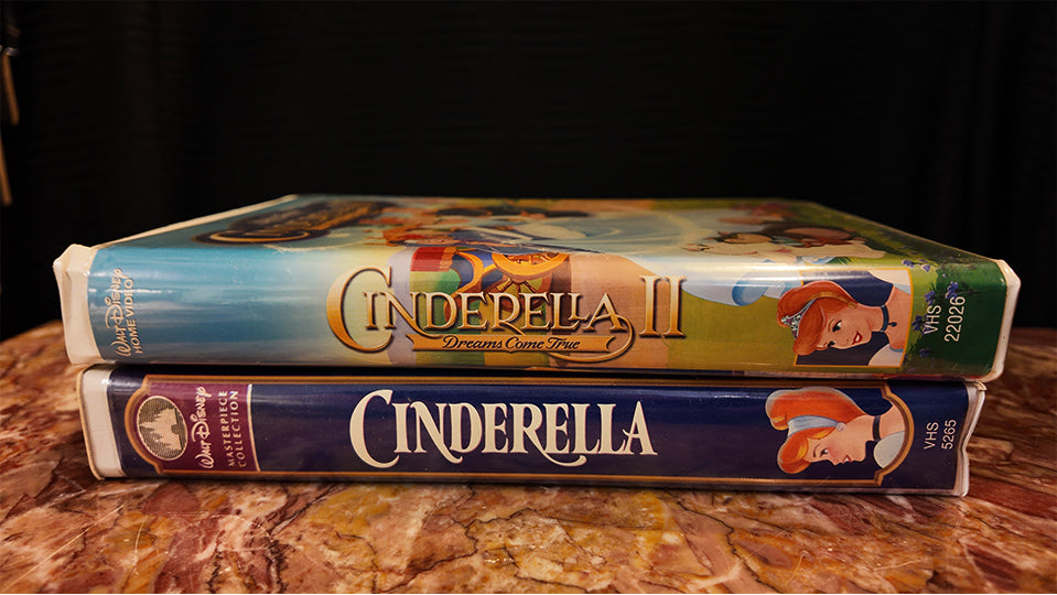 Disney Cinderella I & II VHS Lot Masterpiece Collection Dreams Come True Clamshell