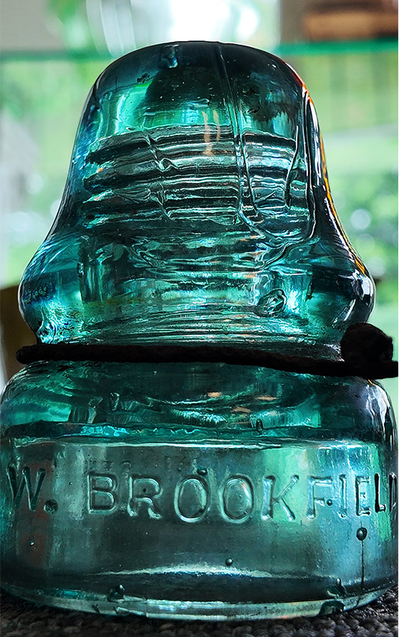 Antique Hemingray No 19 Glass Insulator Dark Green Emerald Patent May 2 1893, CD 162 Telegraph Telephone Electric Pole Glass, Industrial Decor Paperweight