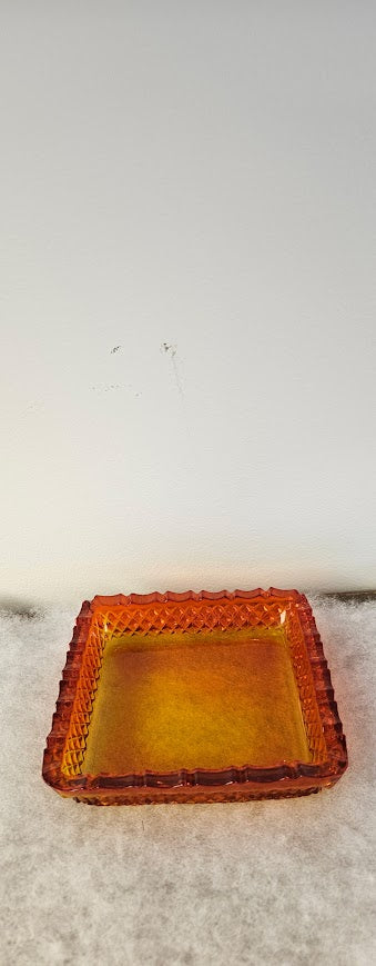 Vintage Amberina Ashtray