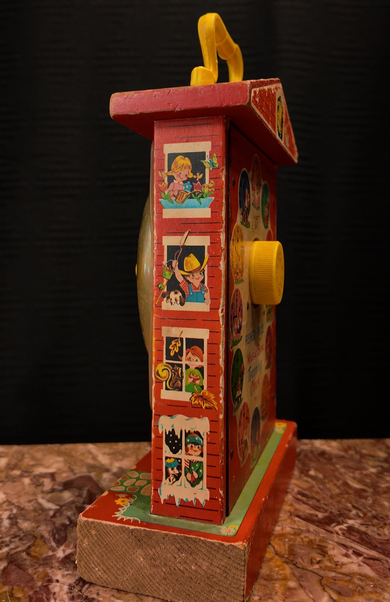 Vintage 1968 Fisher-Price Clock #998 - MUSIC BOX WORKS