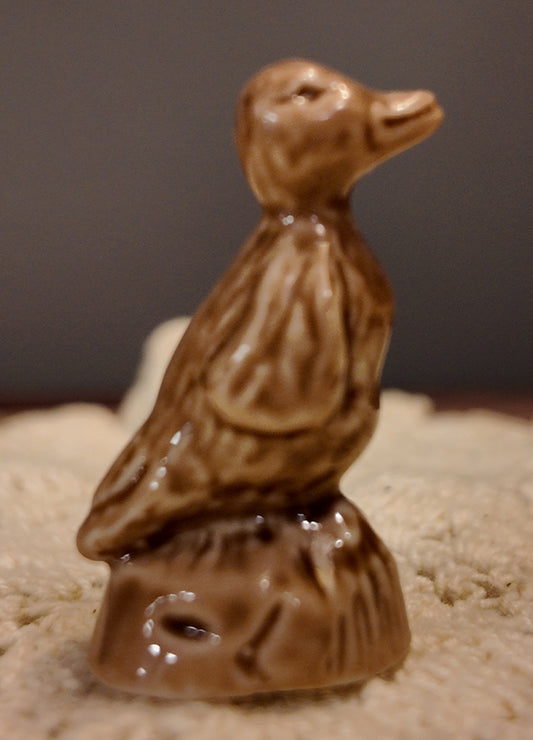 Wade Whimsie Duck, Wade England White Porcelain Figurine