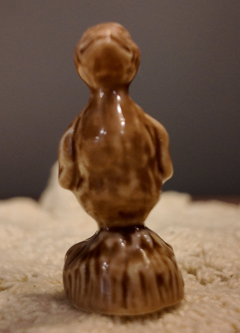 Wade Whimsie Duck, Wade England White Porcelain Figurine