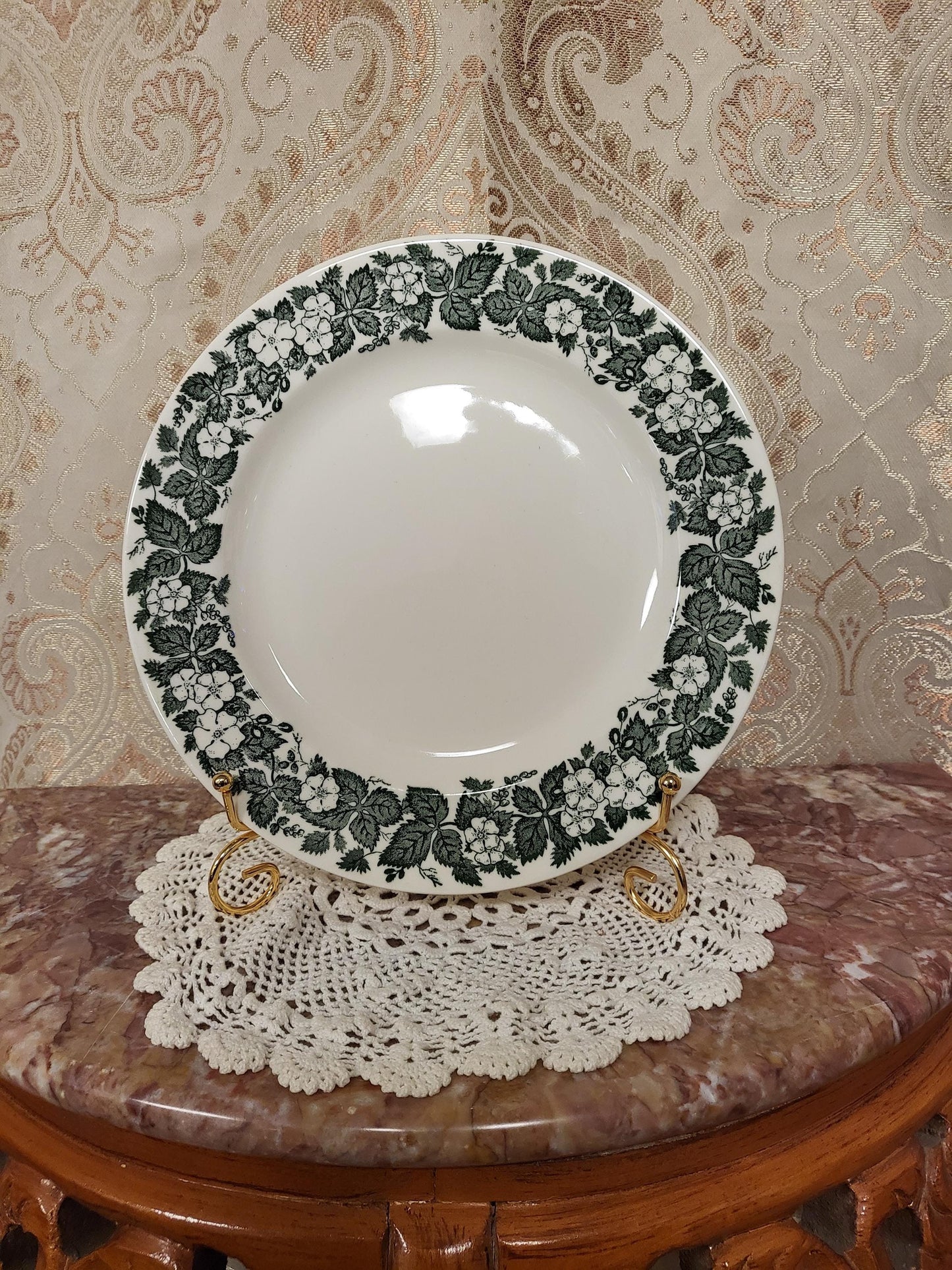 Royal China Underglaze "Old English Green" Dinner Plate - 10" K52