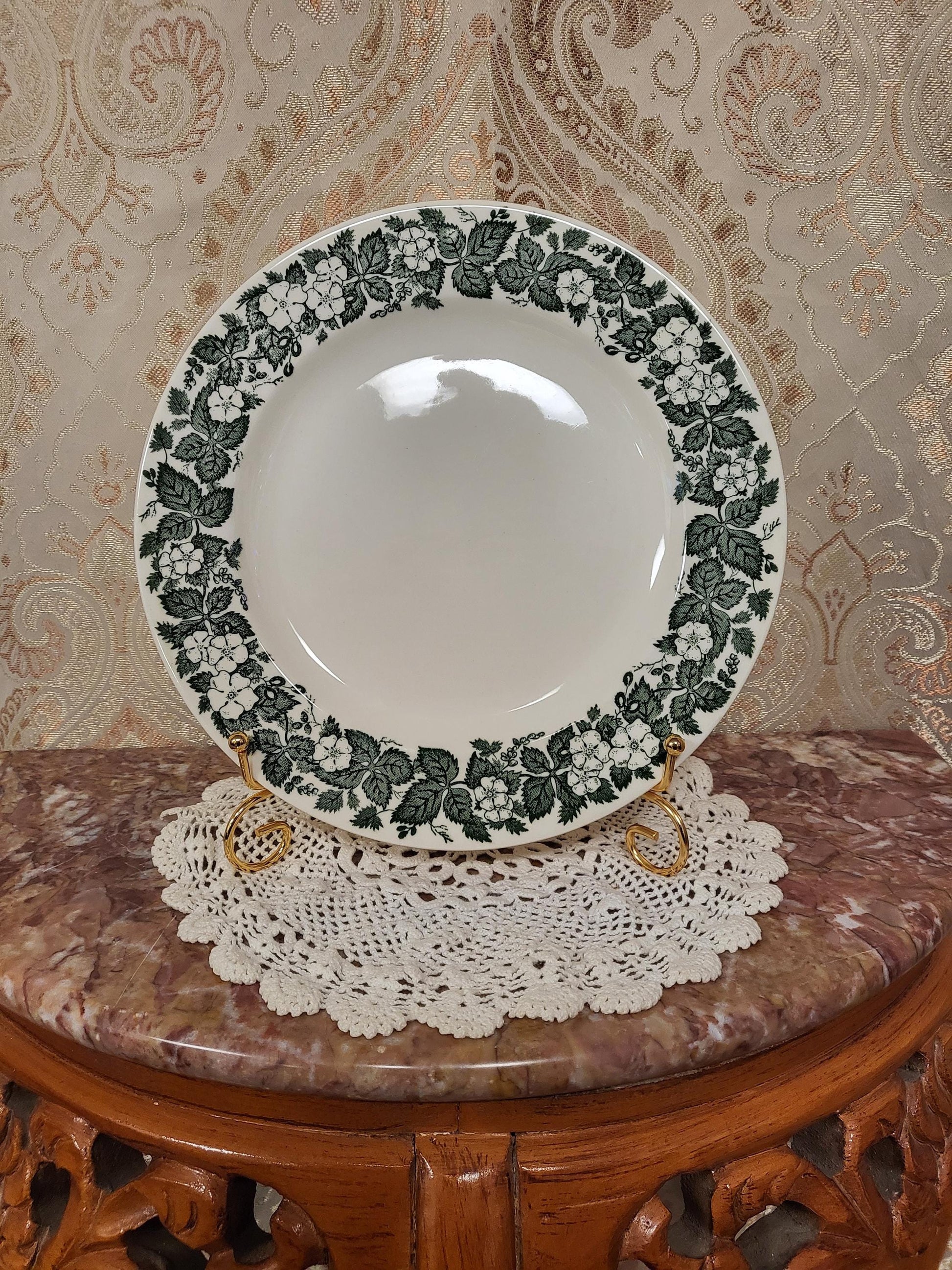 Royal China Underglaze "Old English Green" Dinner Plate - 10" K52
