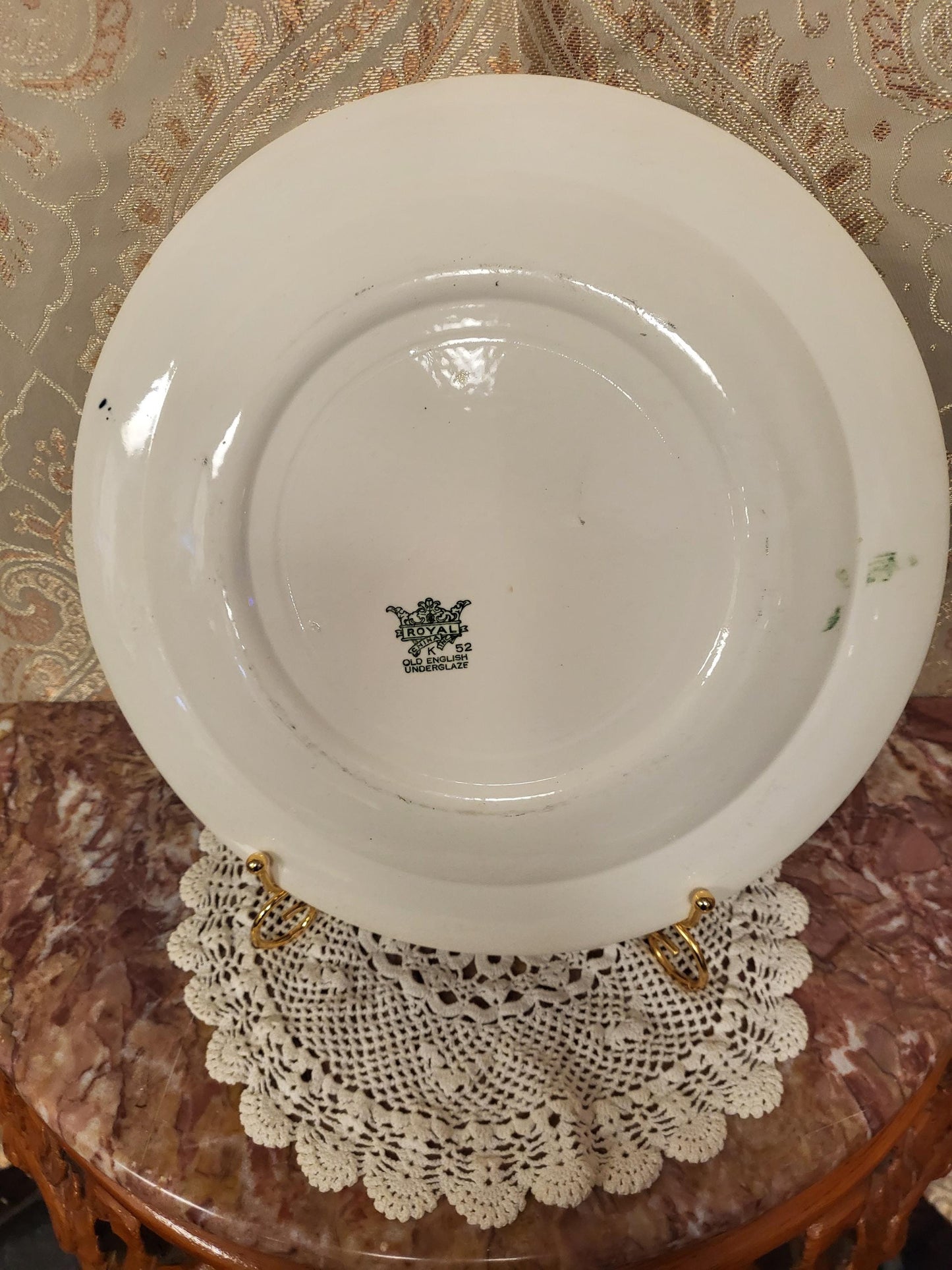 Royal China Underglaze "Old English Green" Large Serving Plate - 12" K52