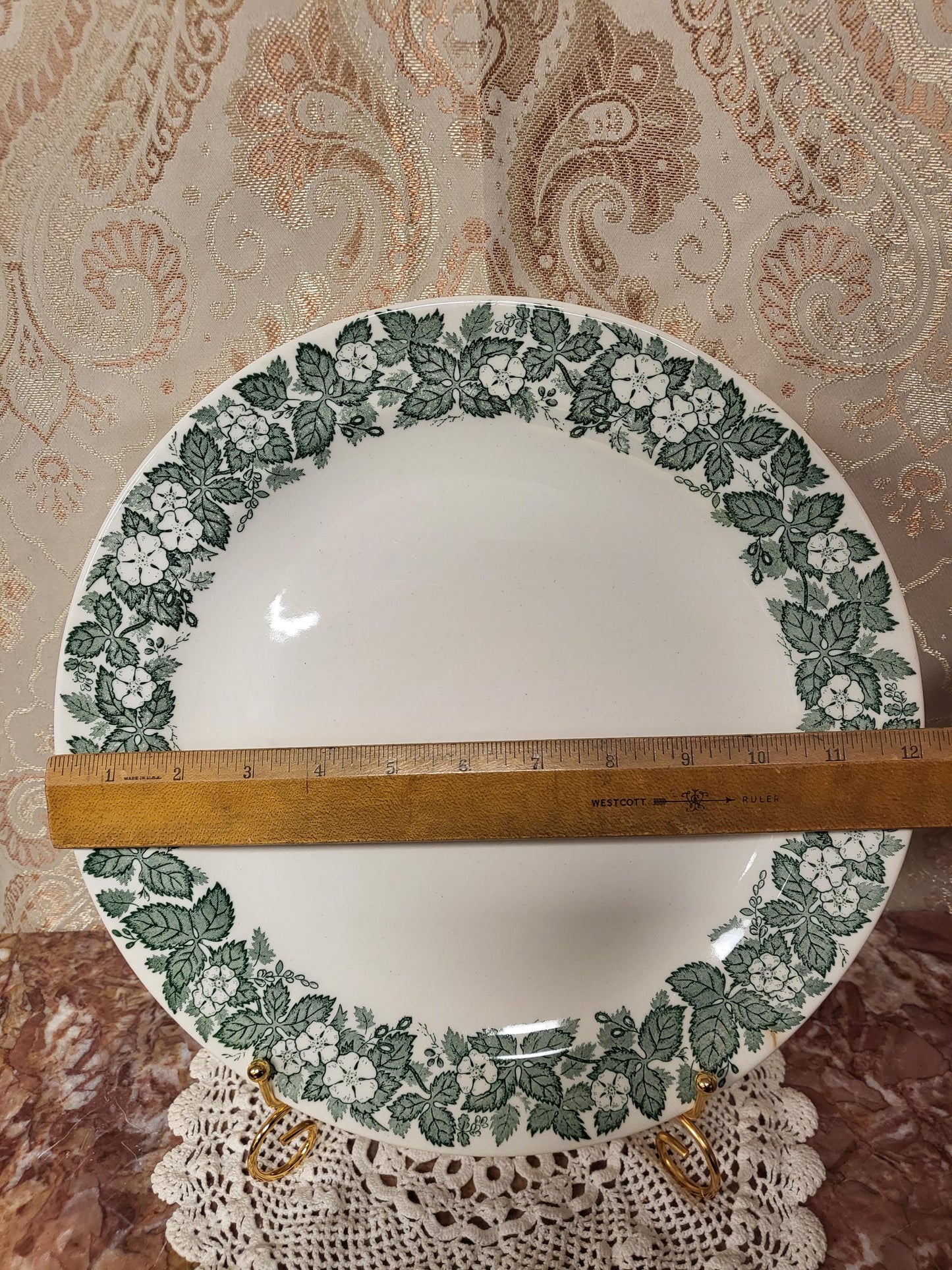 Royal China Underglaze "Old English Green" Large Serving Plate - 12" K52