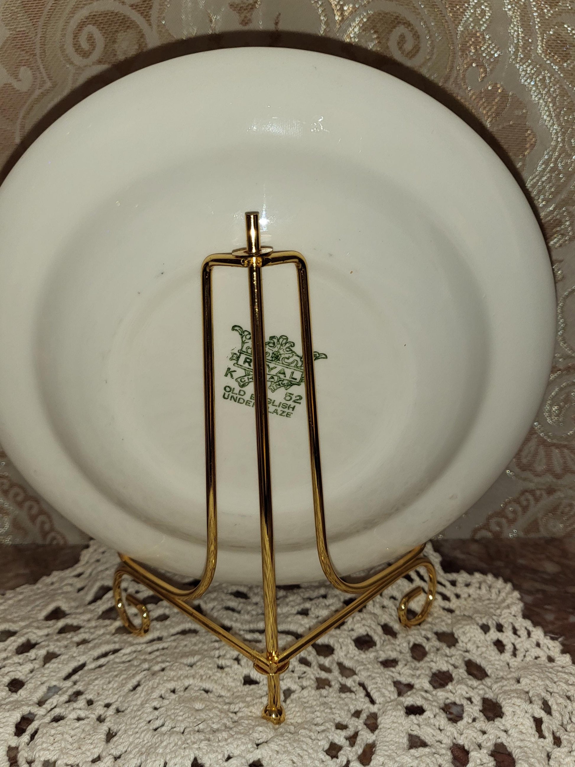 Royal China Underglaze "Old English Green" Lunch Plate 7"