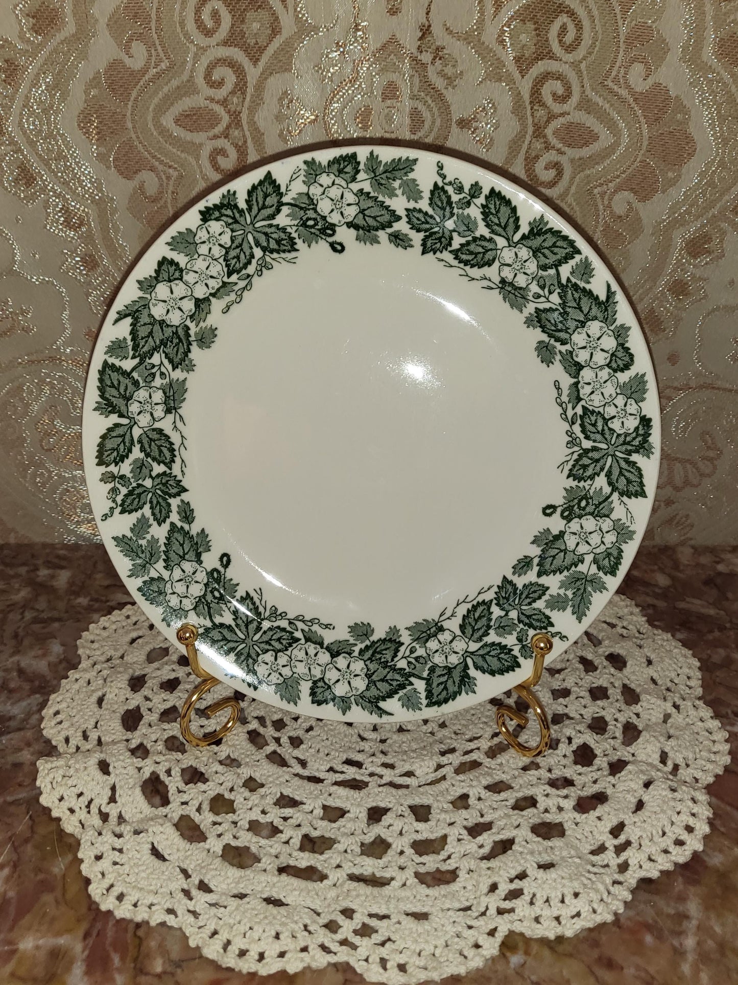 Royal China Underglaze "Old English Green" Lunch Plate 7"