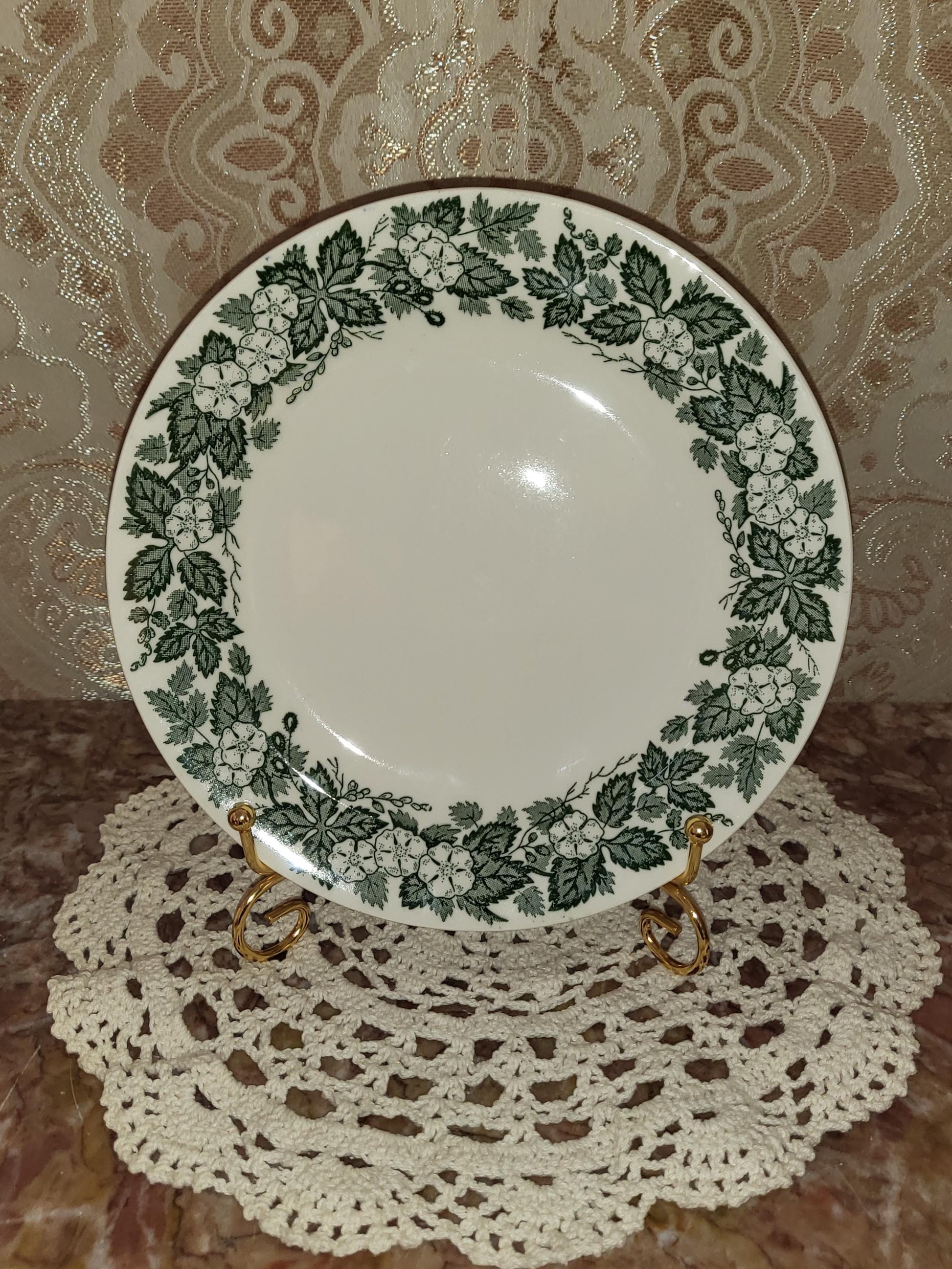 Royal China Underglaze "Old English Green" Lunch Plate 7"