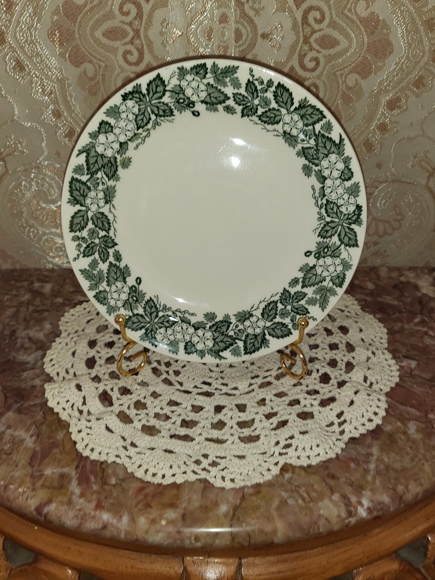 Royal China Underglaze "Old English Green" Lunch Plate 7"