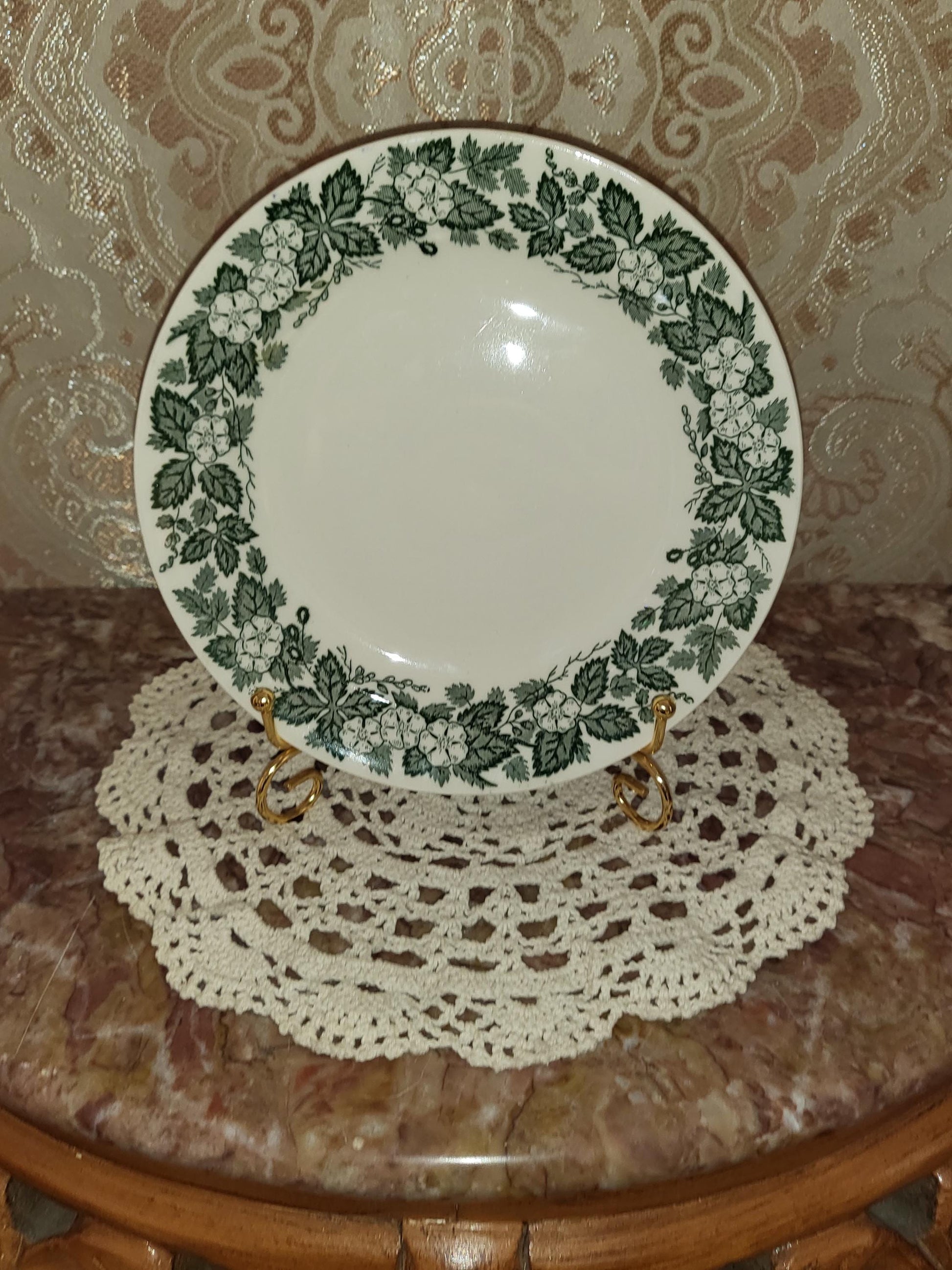 Royal China Underglaze "Old English Green" Lunch Plate 7"