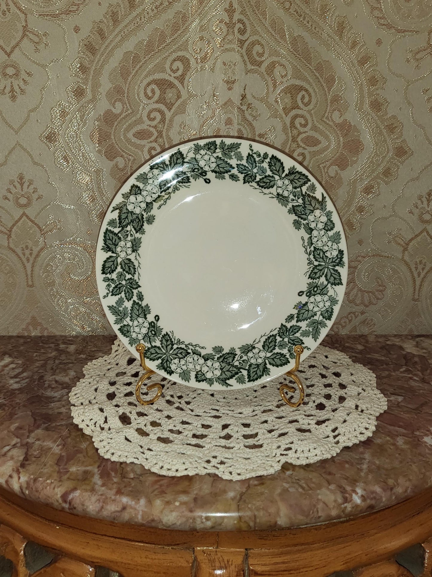 Royal China Underglaze "Old English Green" Lunch Plate 7"