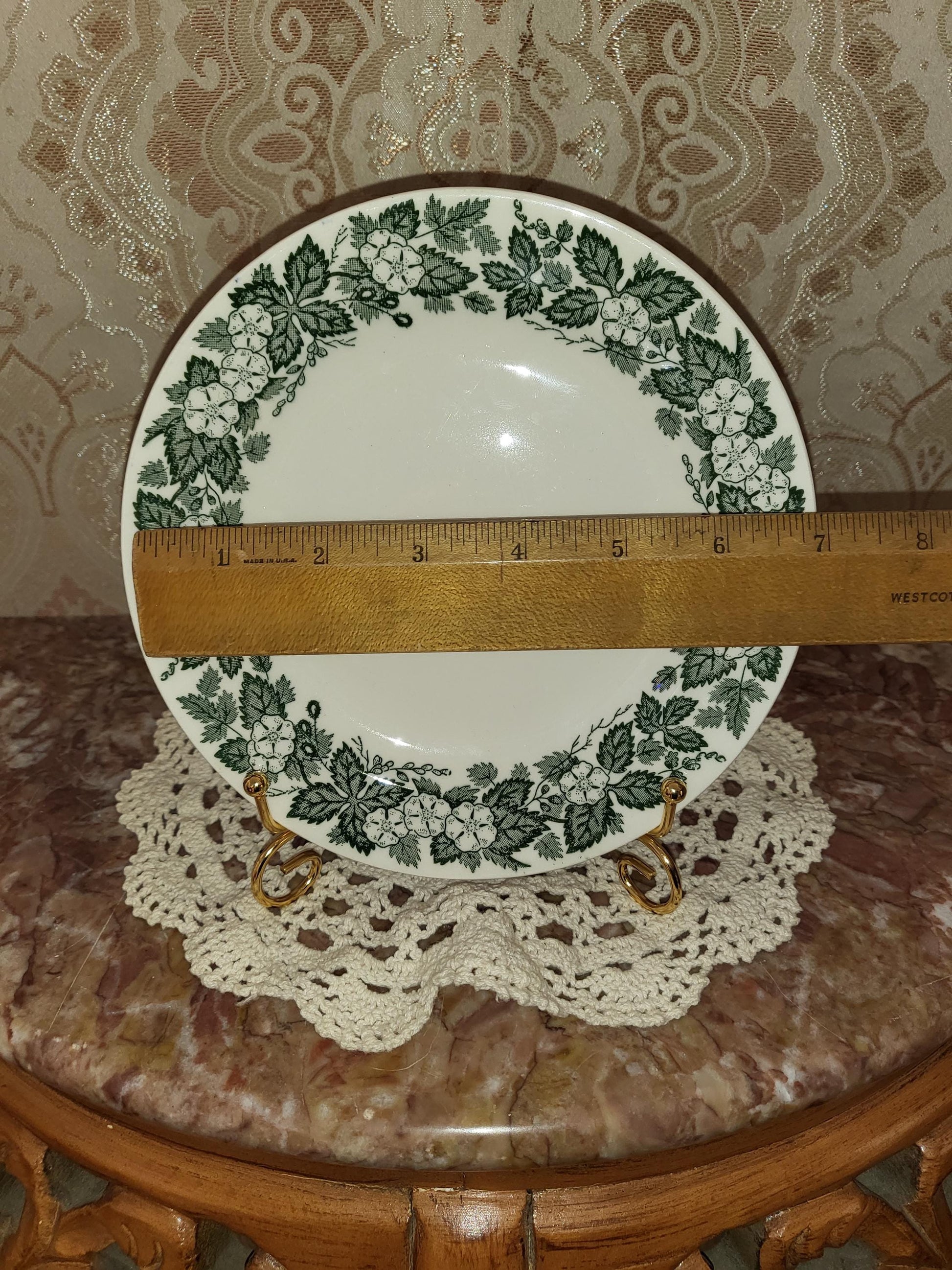 Royal China Underglaze "Old English Green" Lunch Plate 7"