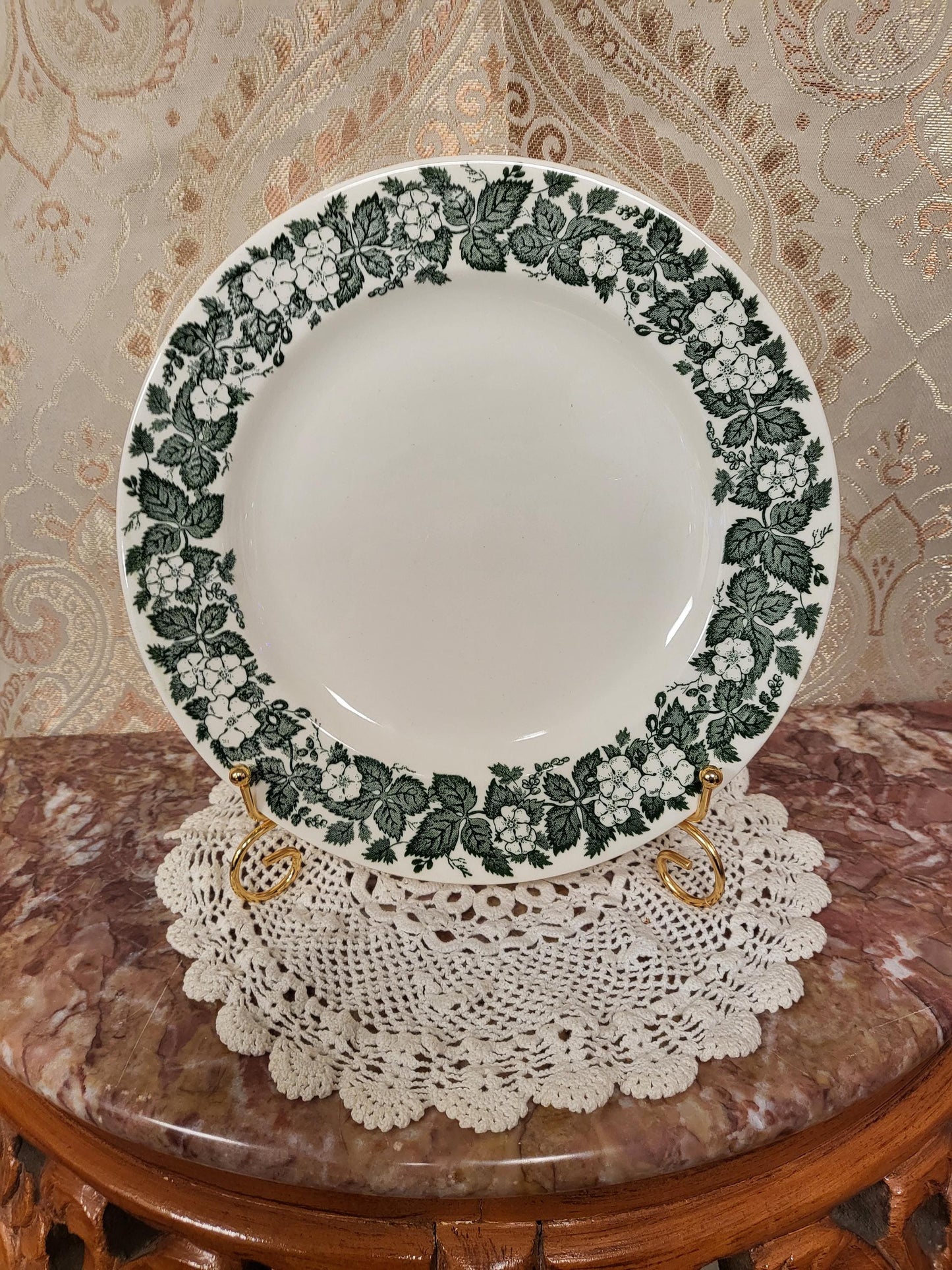 Royal China Underglaze "Old English Green" Dinner Plate - 10" K52