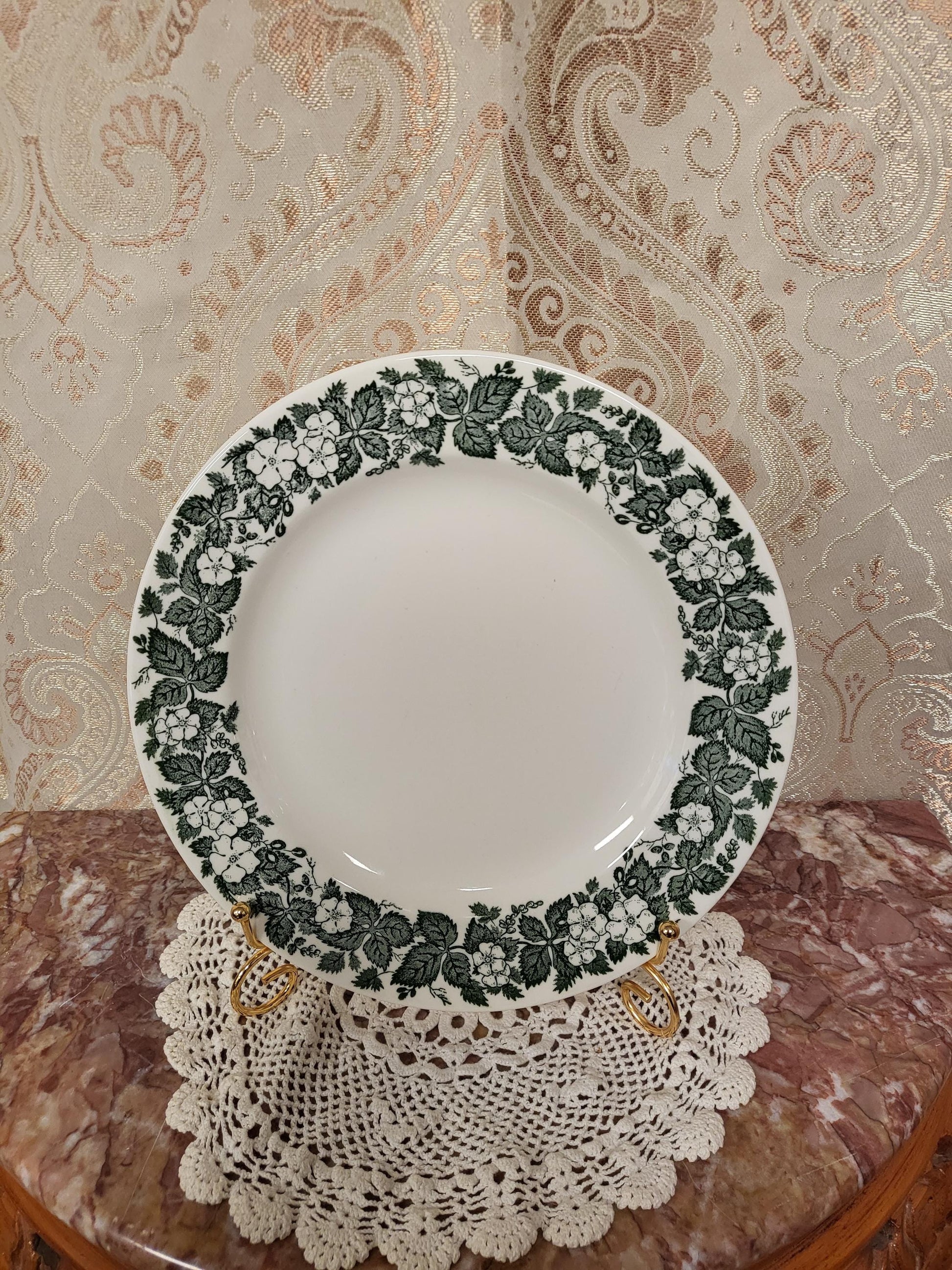 Royal China Underglaze "Old English Green" Dinner Plate - 10" K52