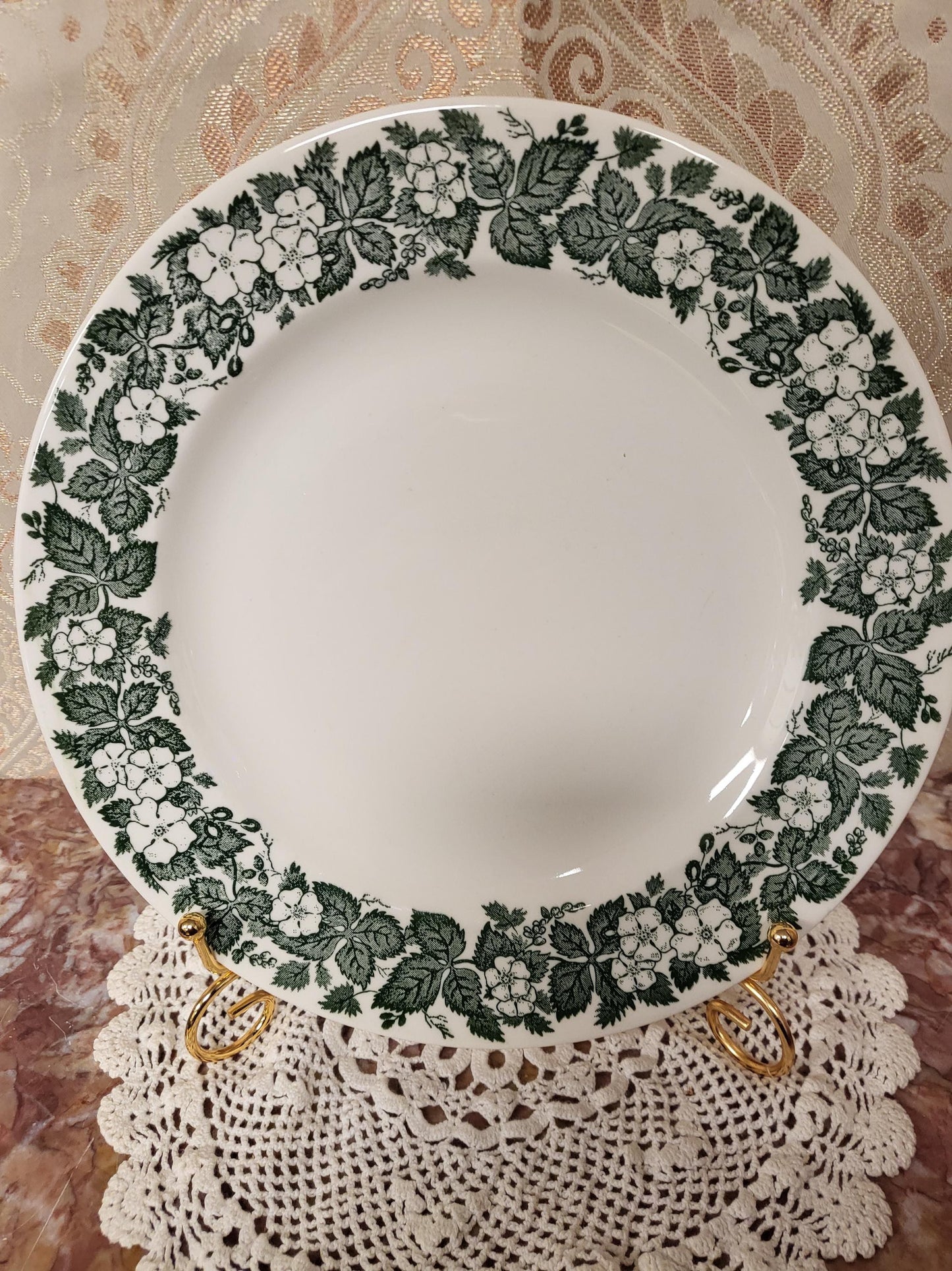 Royal China Underglaze "Old English Green" Dinner Plate - 10" K52