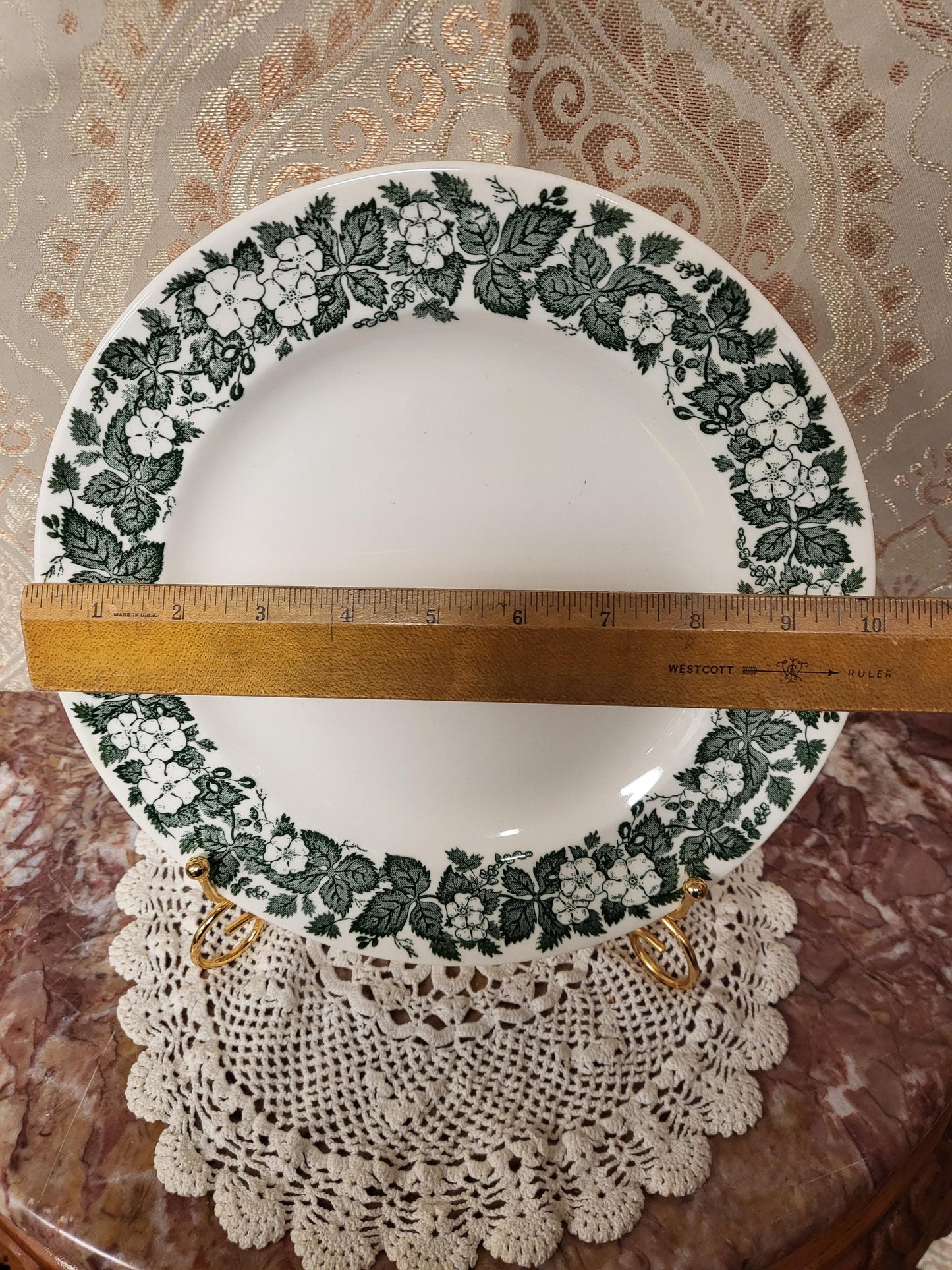 Royal China Underglaze "Old English Green" Dinner Plate - 10" K52