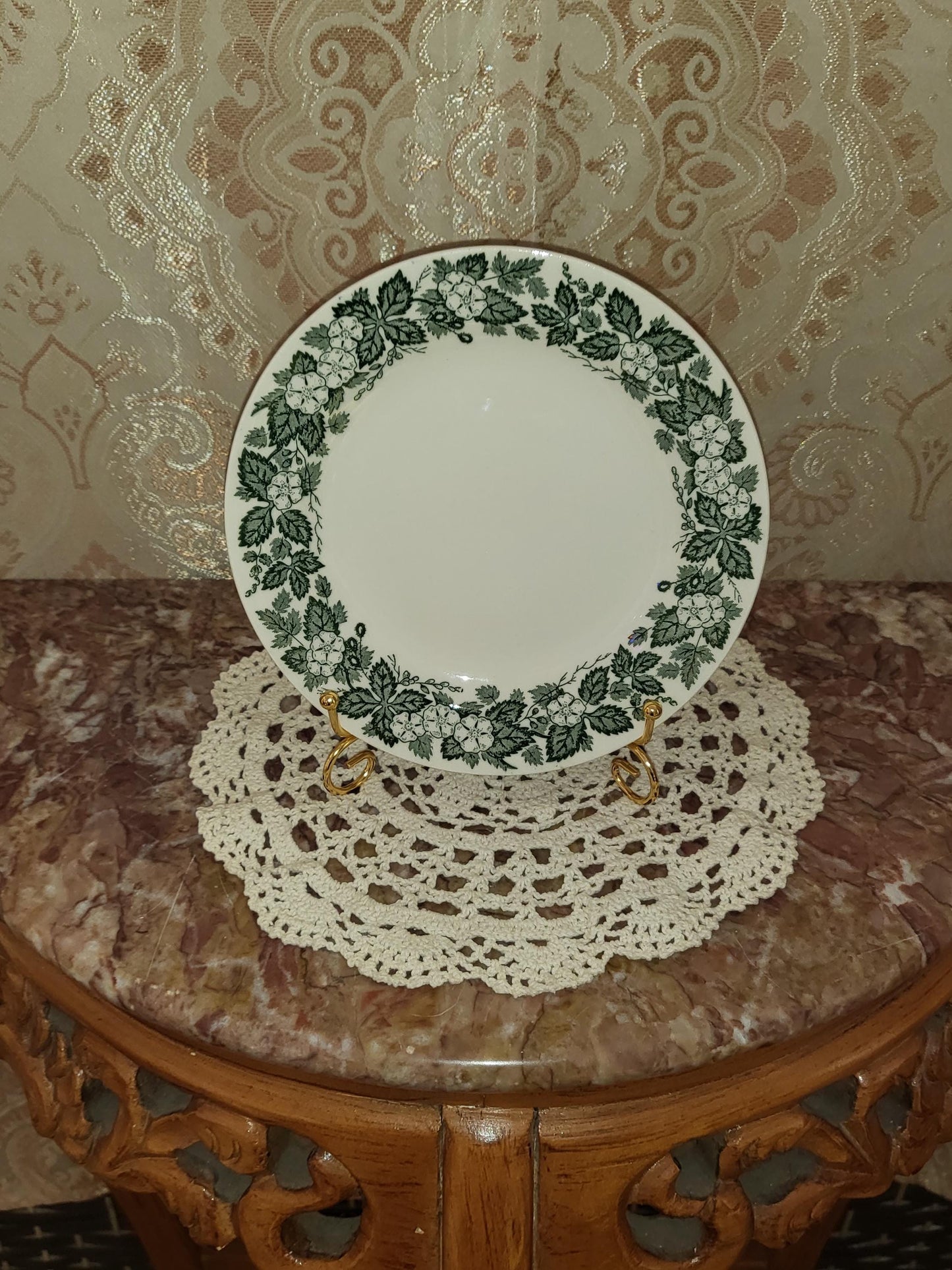 Royal China Underglaze "Old English Green" Lunch Plate 7"