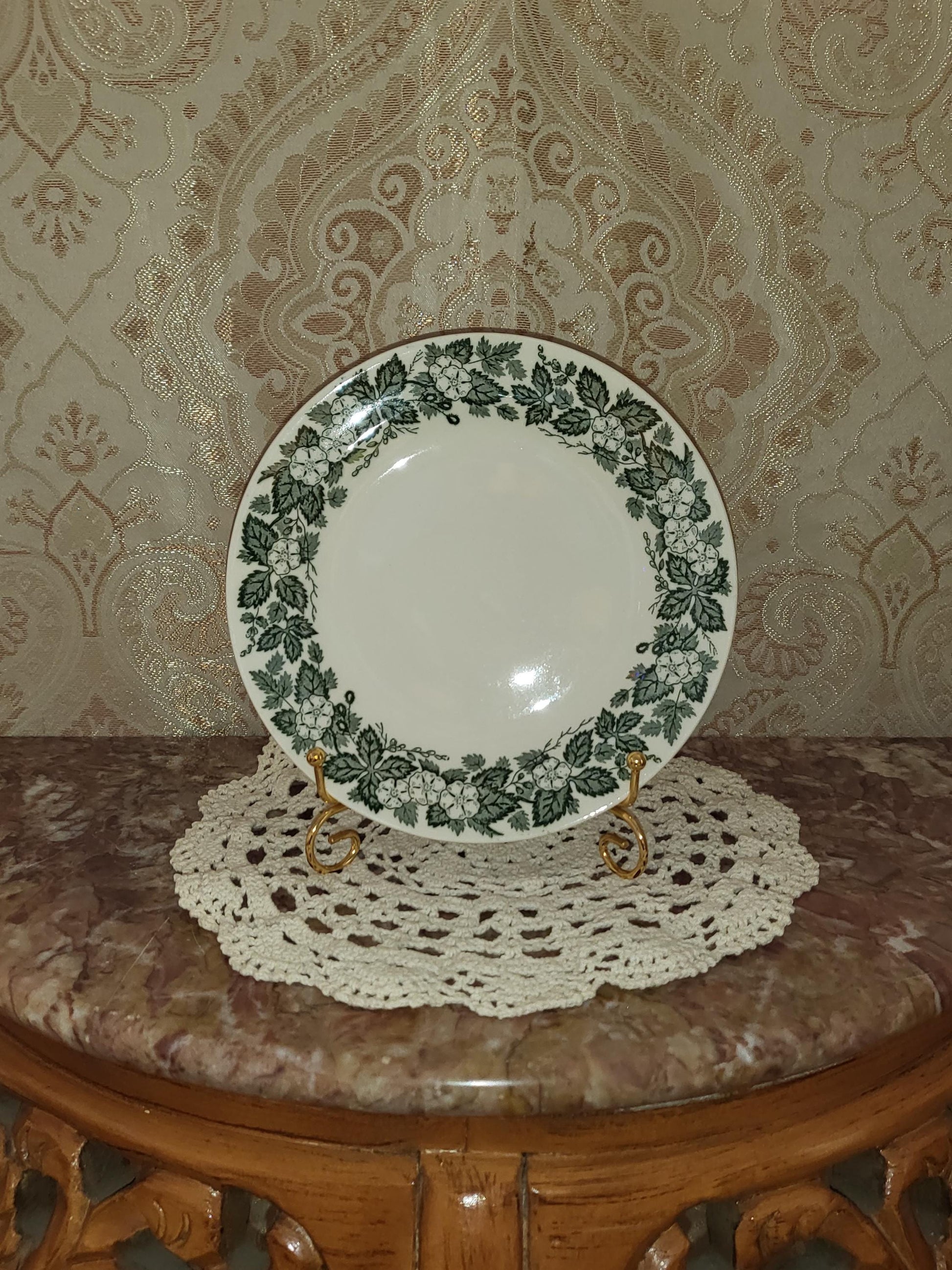 Royal China Underglaze "Old English Green" Lunch Plate 7"