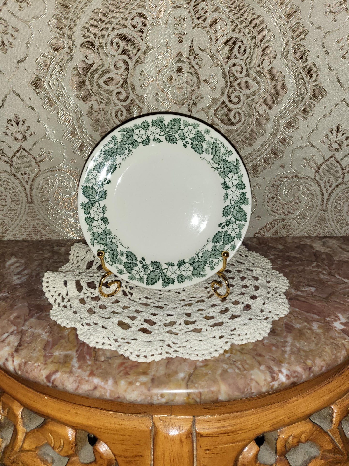 Royal China Underglaze "Old English Green" Bread Plate 6.25"